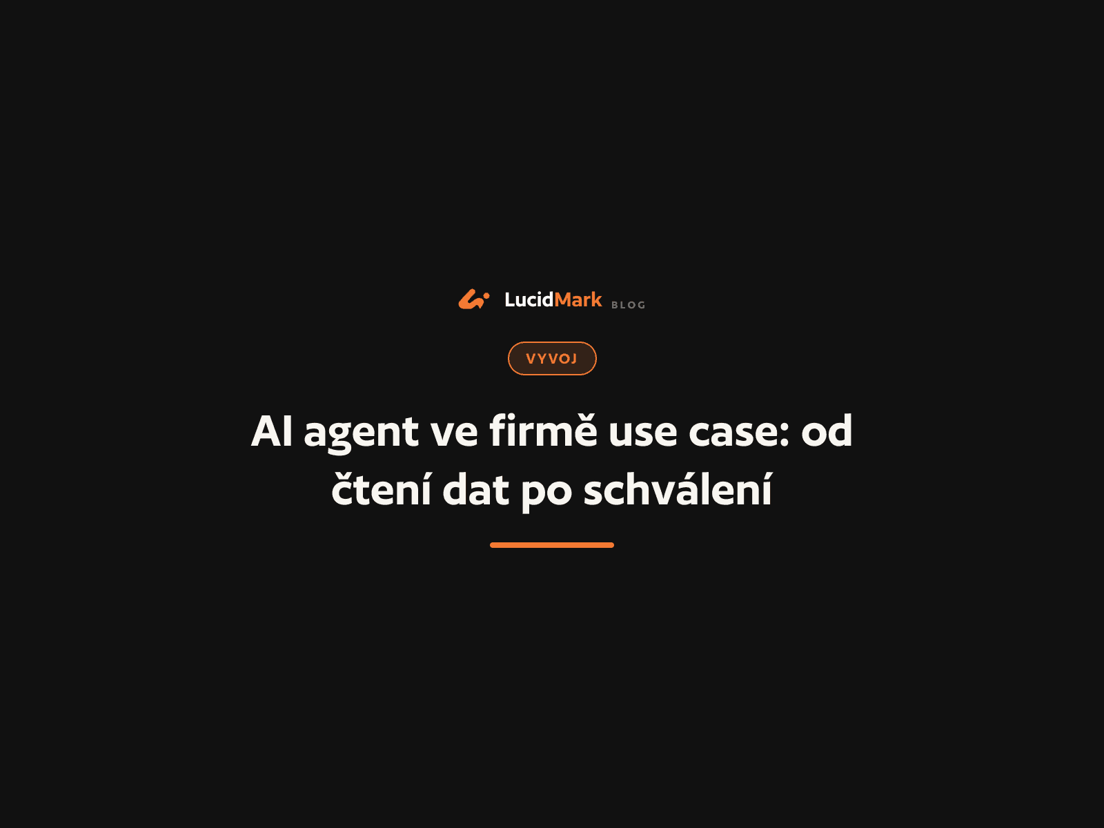 Schéma firemního AI agenta, který čte data, připravuje návrh a čeká na potvrzení člověkem